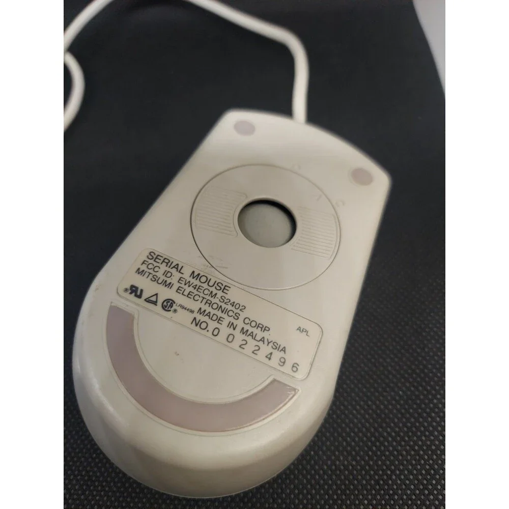Vintage Mitsumi Serial Mouse 0022496 EW4ECM-S2402 2-button Working